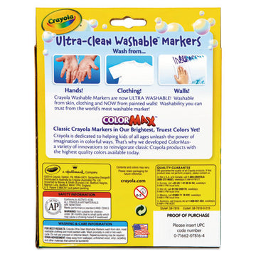 Crayola® Tropical Color Washable Markers, Broad Bullet Tip, Assorted Colors, 8-pack freeshipping - TVN Wholesale